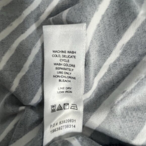 Catherine’s Anywhere Tunic Size 3X Black White Striped Lagenlook Minimalist - Picture 11 of 13